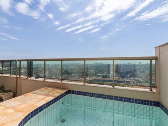 Piscina privativa da cobertura no Edifício Toulouse, Jardim Santa Ângela, Ribeirão Preto